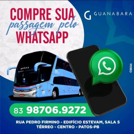 Comprar Passagem Guanabara pelo WhatsApp