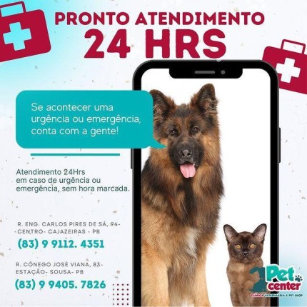 Atendimento médico veterinário 24 horas